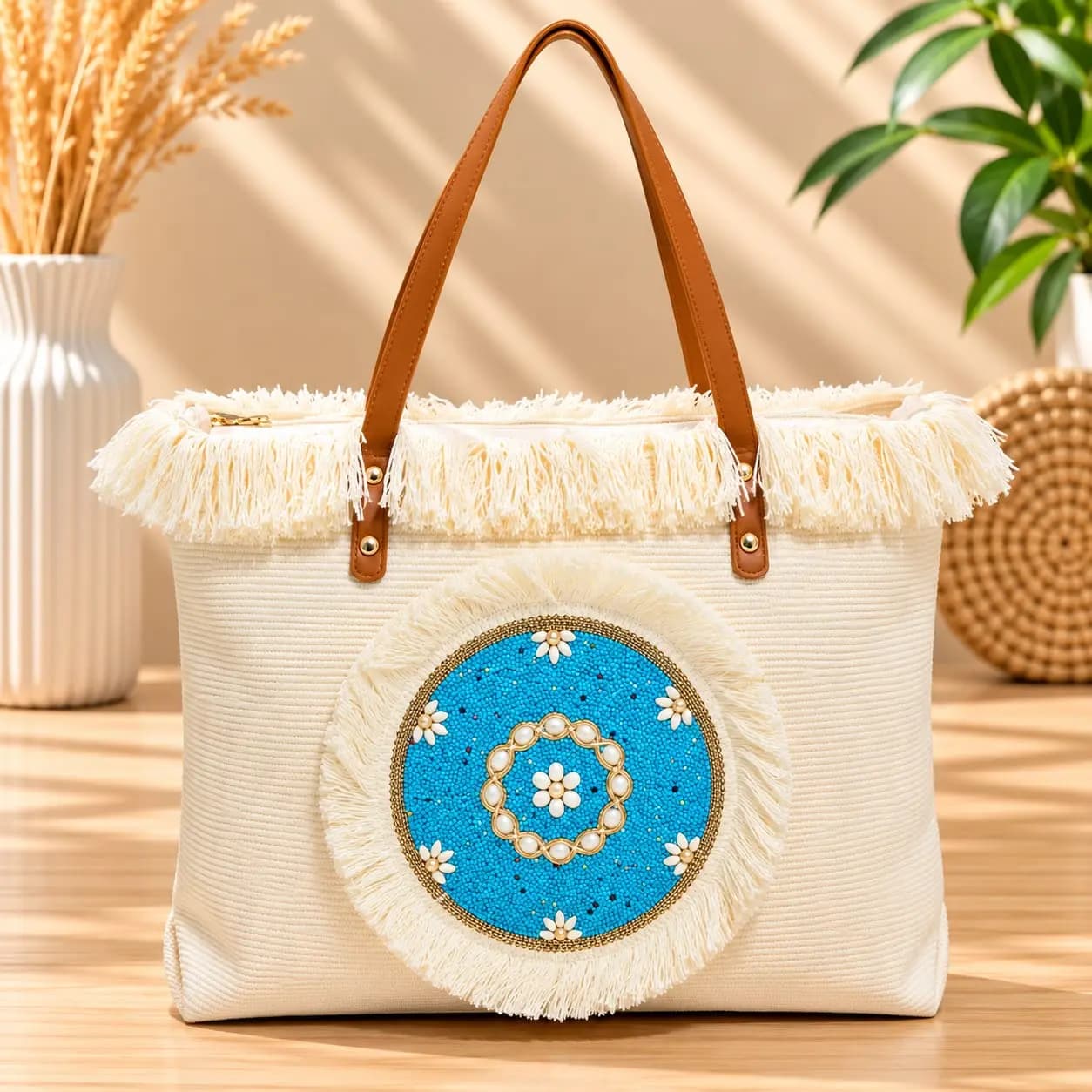 Chic Everyday Tote Handbag for Women | Multi-Pocket Shoulder Bag
